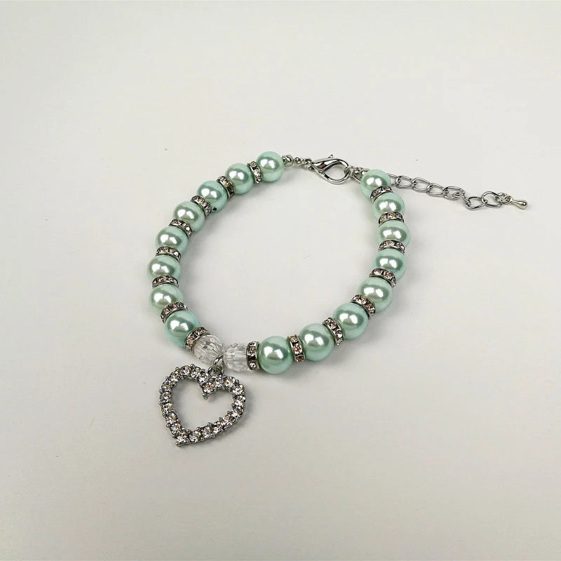 Rhinestone Pearl Collar for Dogs & Cats – Pet Necklace
