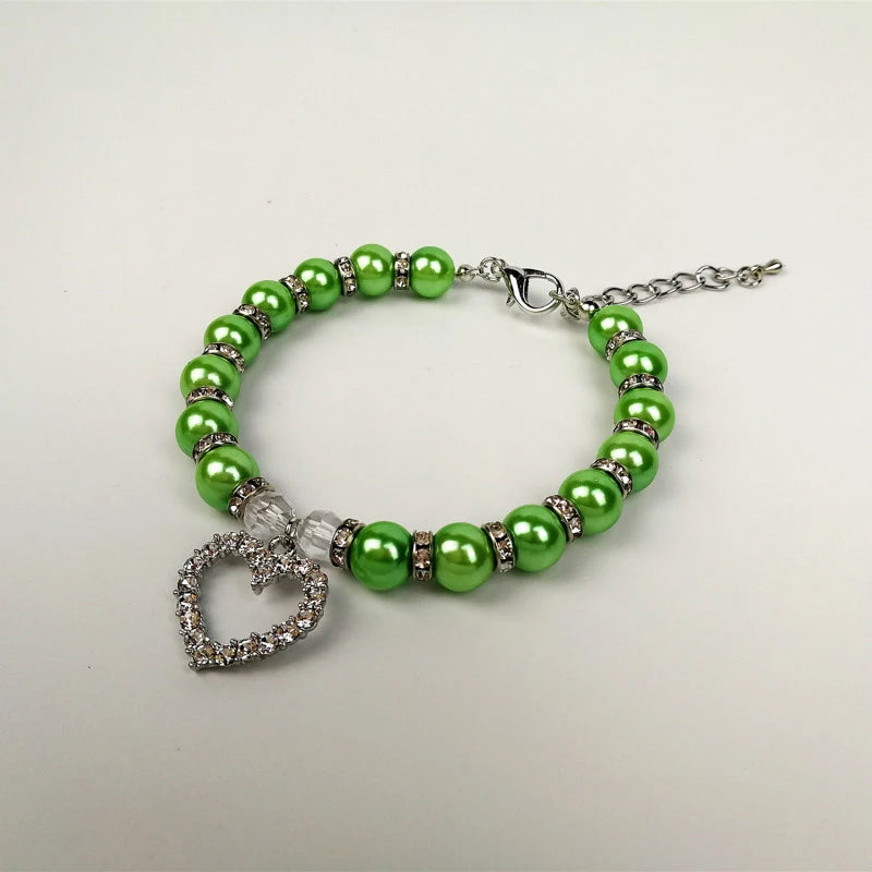 Rhinestone Pearl Collar for Dogs & Cats – Pet Necklace