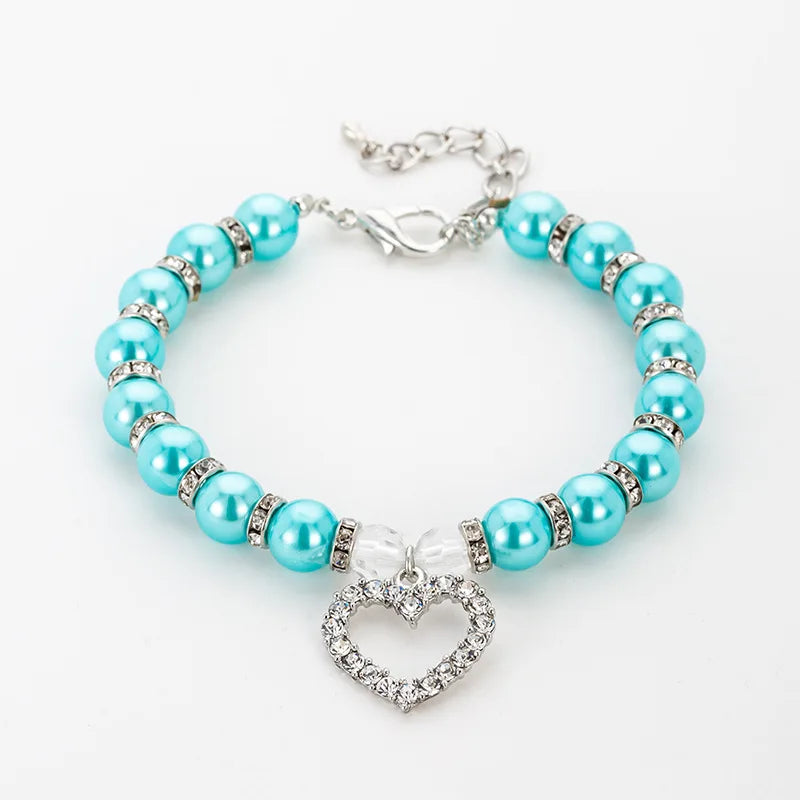 Rhinestone Pearl Collar for Dogs & Cats – Pet Necklace