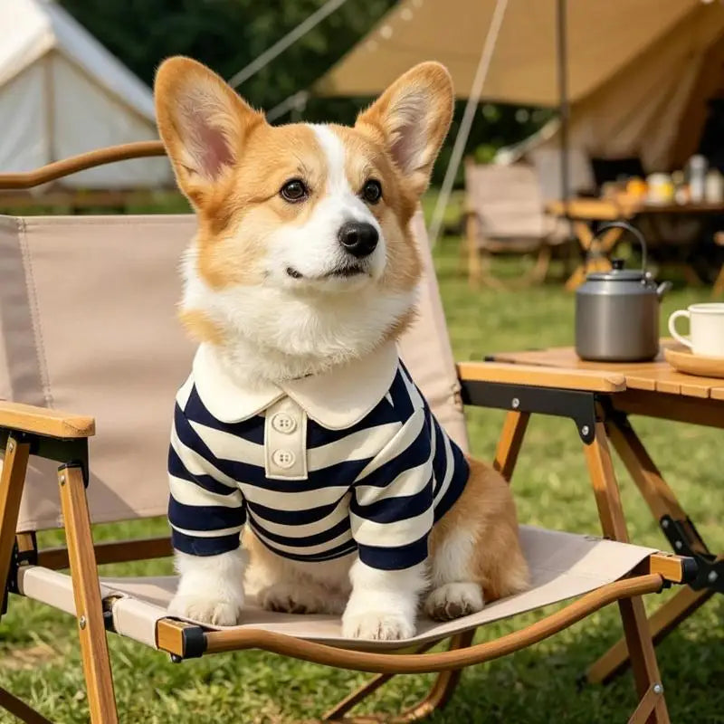 Striped Pet Shirt – Soft Clothes for Dogs & Cats