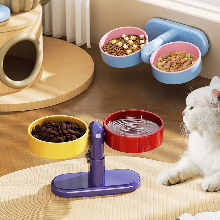 Adjustable Pet Bowls for Cats & Dogs – Anti-Tip