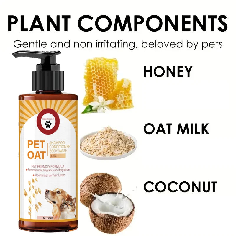 Pet Shampoo for Dogs & Cats – Odor Control & Soft Fur