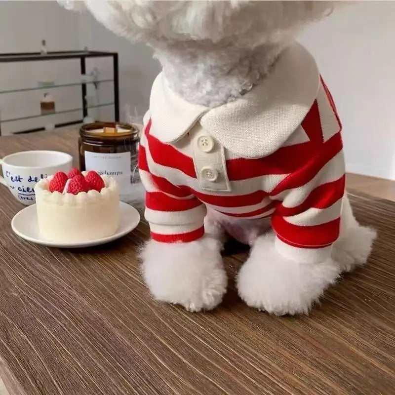 Striped Pet Shirt – Soft Clothes for Dogs & Cats