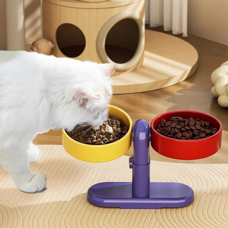 Adjustable Pet Bowls for Cats & Dogs – Anti-Tip