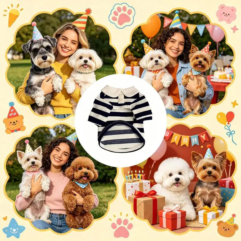 Striped Pet Shirt – Soft Clothes for Dogs & Cats