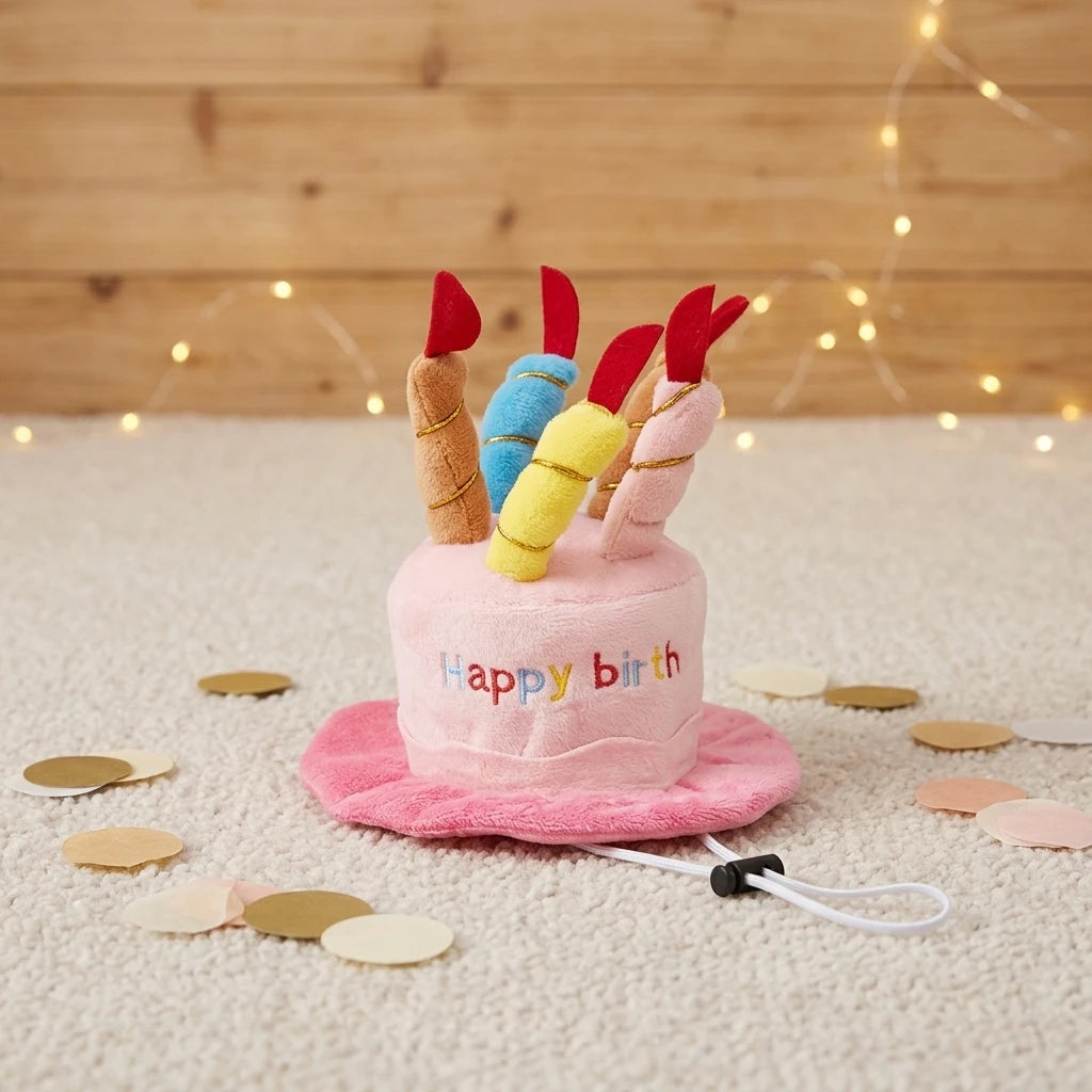 Pet Birthday Hat Toy Set for Cats & Dogs – Party Photo Prop