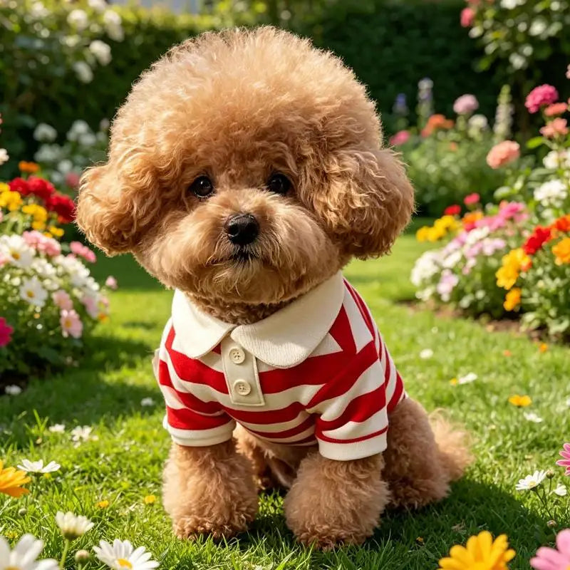 Striped Pet Shirt – Soft Clothes for Dogs & Cats