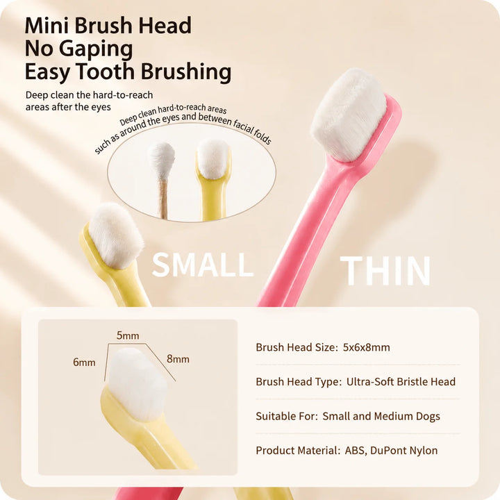 4Pcs Pet Toothbrush for Dogs & Cats – Teeth Cleaning Brush