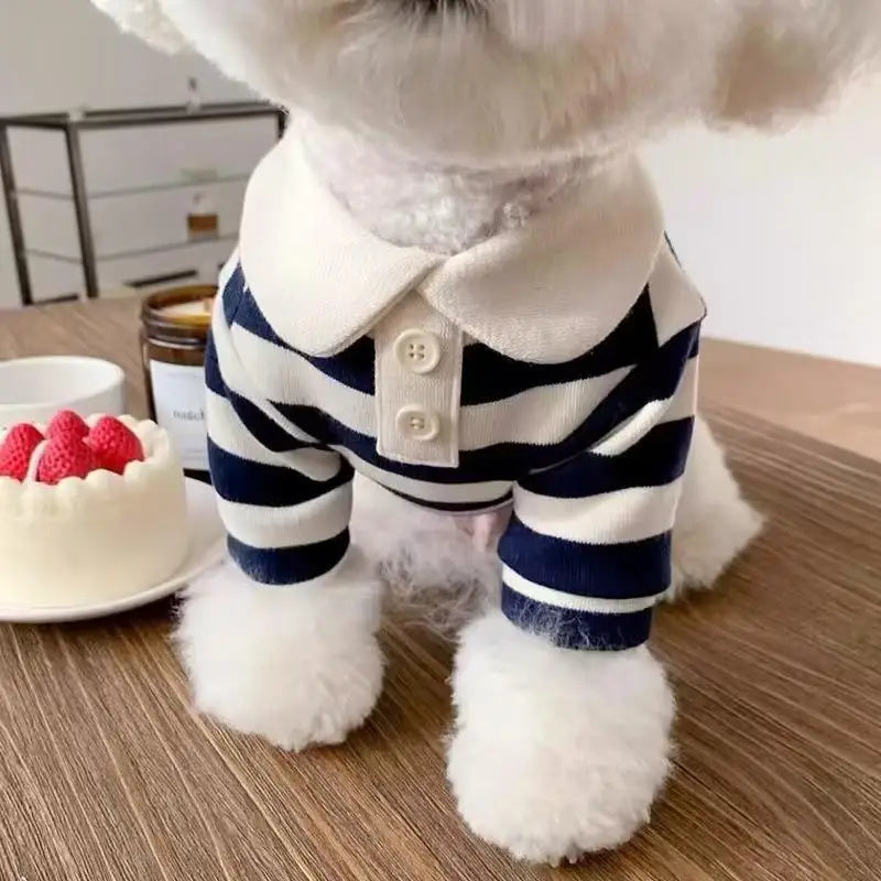 Striped Pet Shirt – Soft Clothes for Dogs & Cats