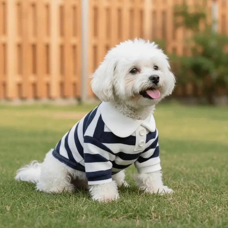 Striped Pet Shirt – Soft Clothes for Dogs & Cats