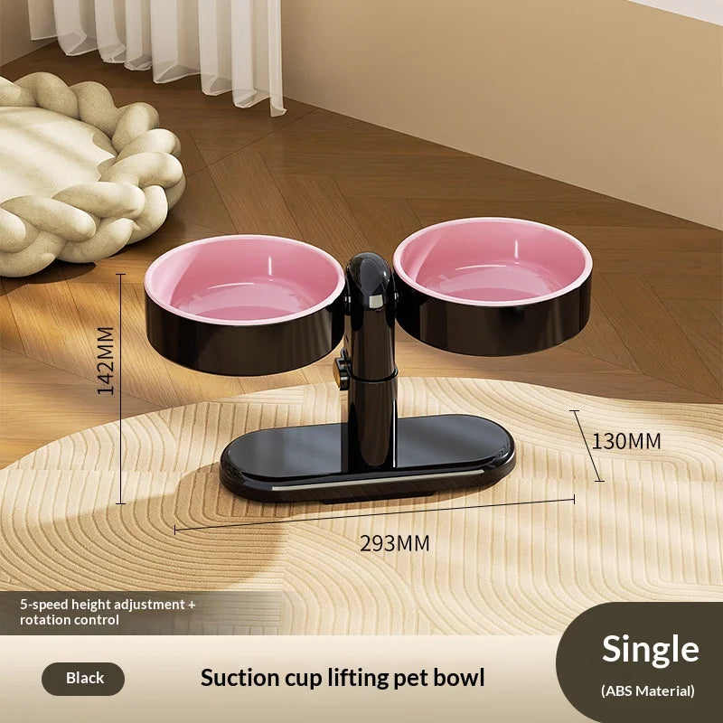 Adjustable Pet Bowls for Cats & Dogs – Anti-Tip
