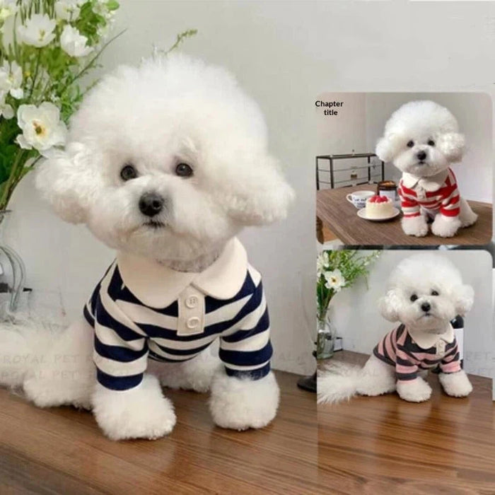 Striped Pet Shirt – Soft Clothes for Dogs & Cats