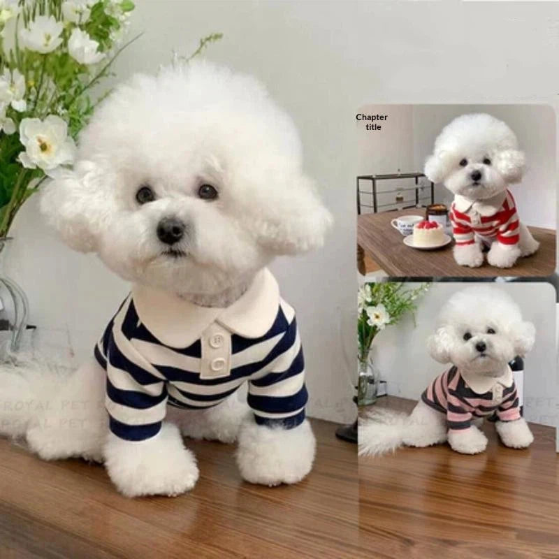 Striped Pet Shirt – Soft Clothes for Dogs & Cats