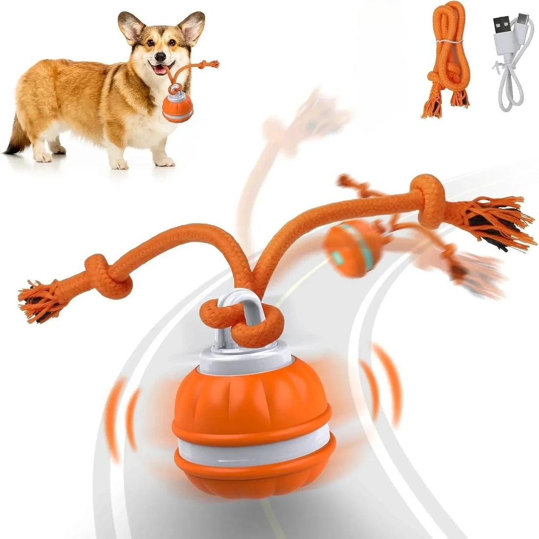 Interactive Pet Ball for Dogs – Automatic Rolling Toy